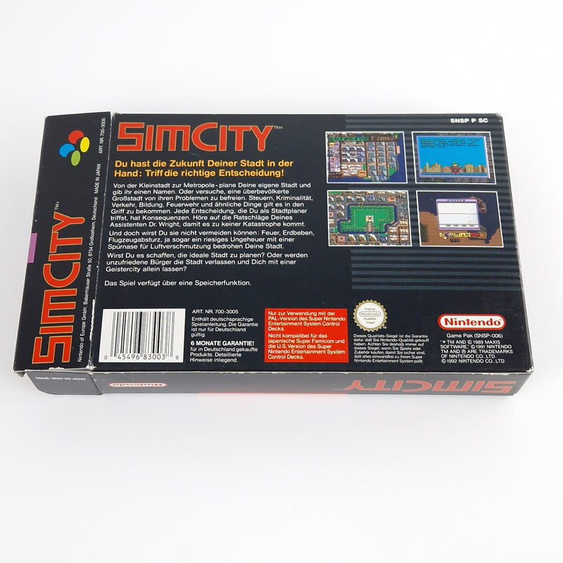 Super Nintendo Spiel : Sim City - Modul Anleitung OVP | SNES PAL NOE/SFRG