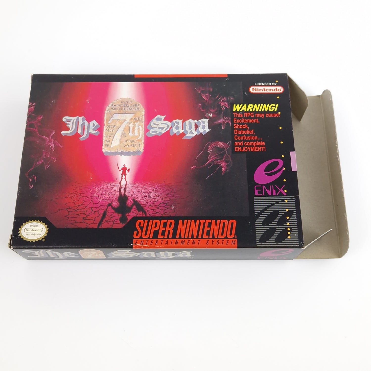 Super Nintendo Spiel : The 7th SAGA - OVP Poster NTSC-U/C USA | SNES Game Enix