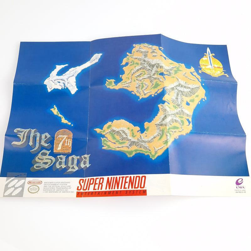 Super Nintendo Spiel : The 7th SAGA - OVP Poster NTSC-U/C USA | SNES Game Enix