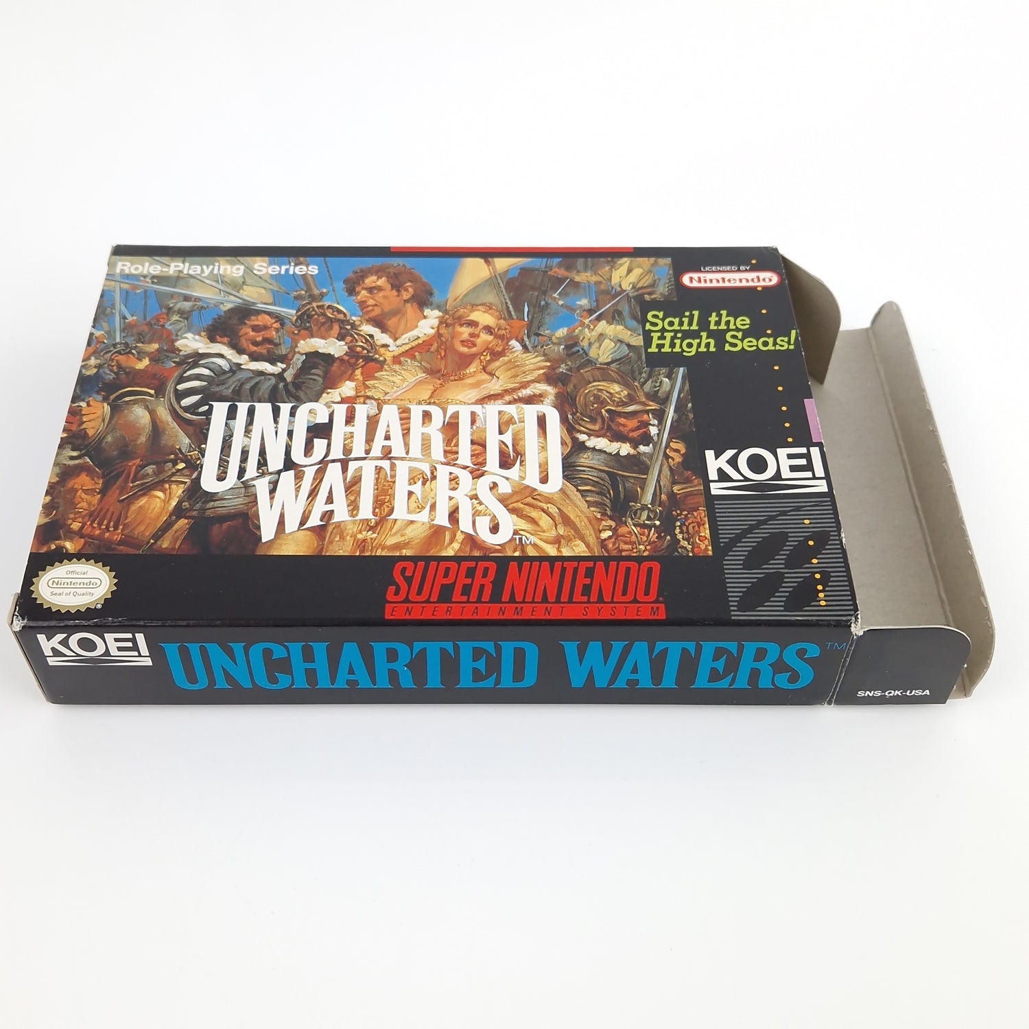 Super Nintendo Spiel : Uncharted Waters - OVP NTSC-U/C USA | SNES Game KOEI