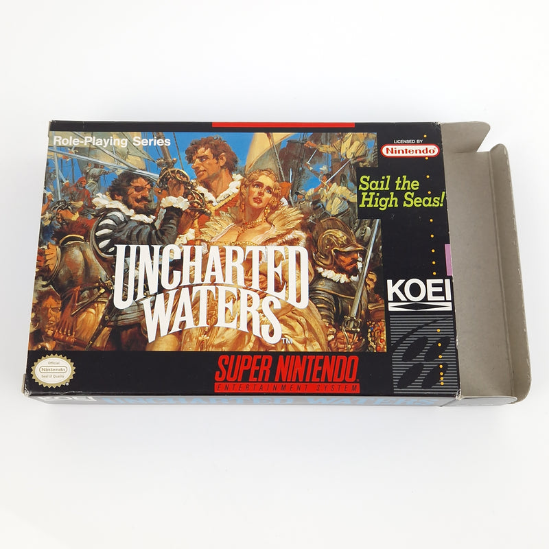 Super Nintendo Spiel : Uncharted Waters - OVP NTSC-U/C USA | SNES Game KOEI