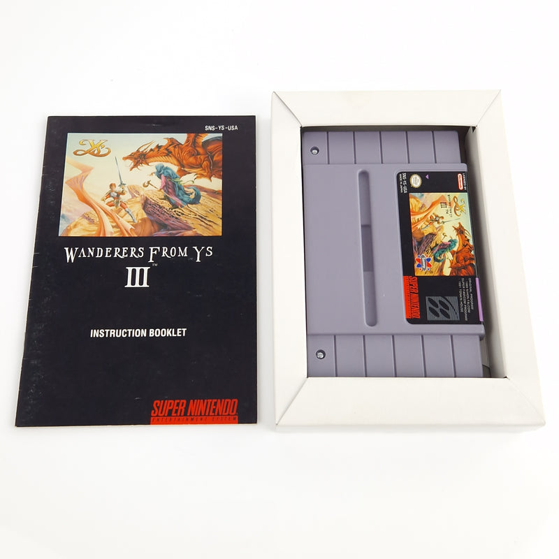 Super Nintendo Spiel : Wanderers from YS III - OVP NTSC-U/C USA | SNES Game