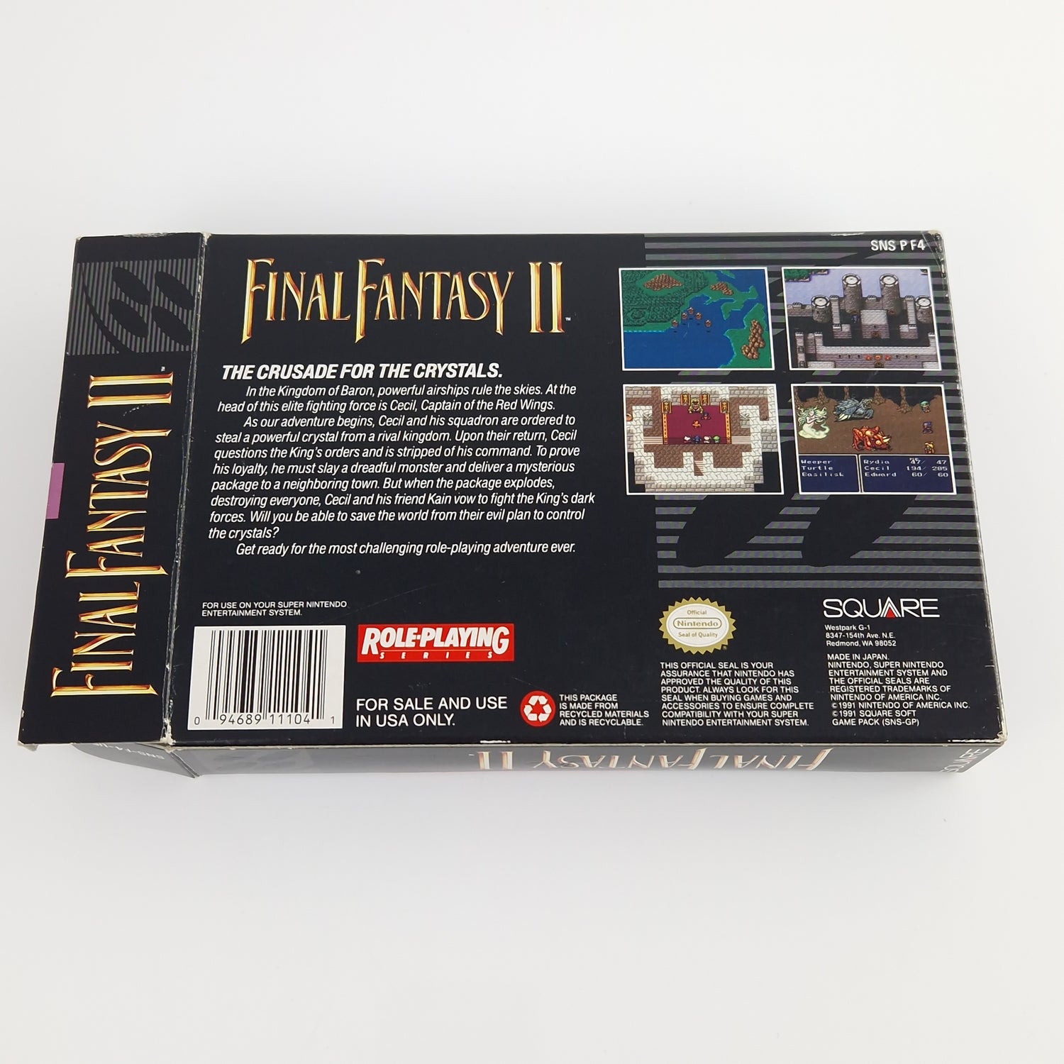 Super Nintendo Spiel : Final Fantasy II - OVP NTSC-U/C USA | SNES Game Square