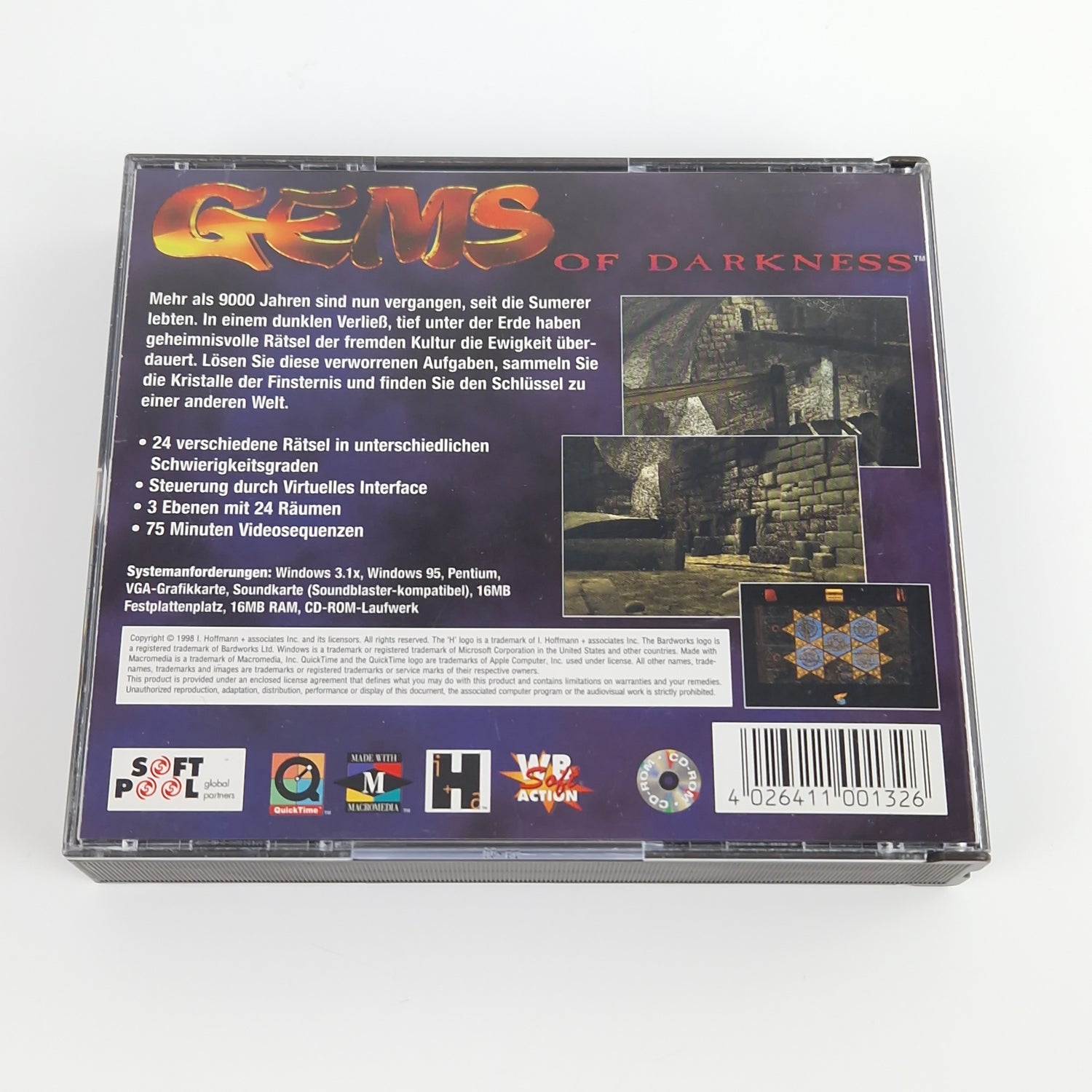 PC Spiel : Gems of Darkness - Computer CD-ROM JEWEL Case Double Case OVP PAL