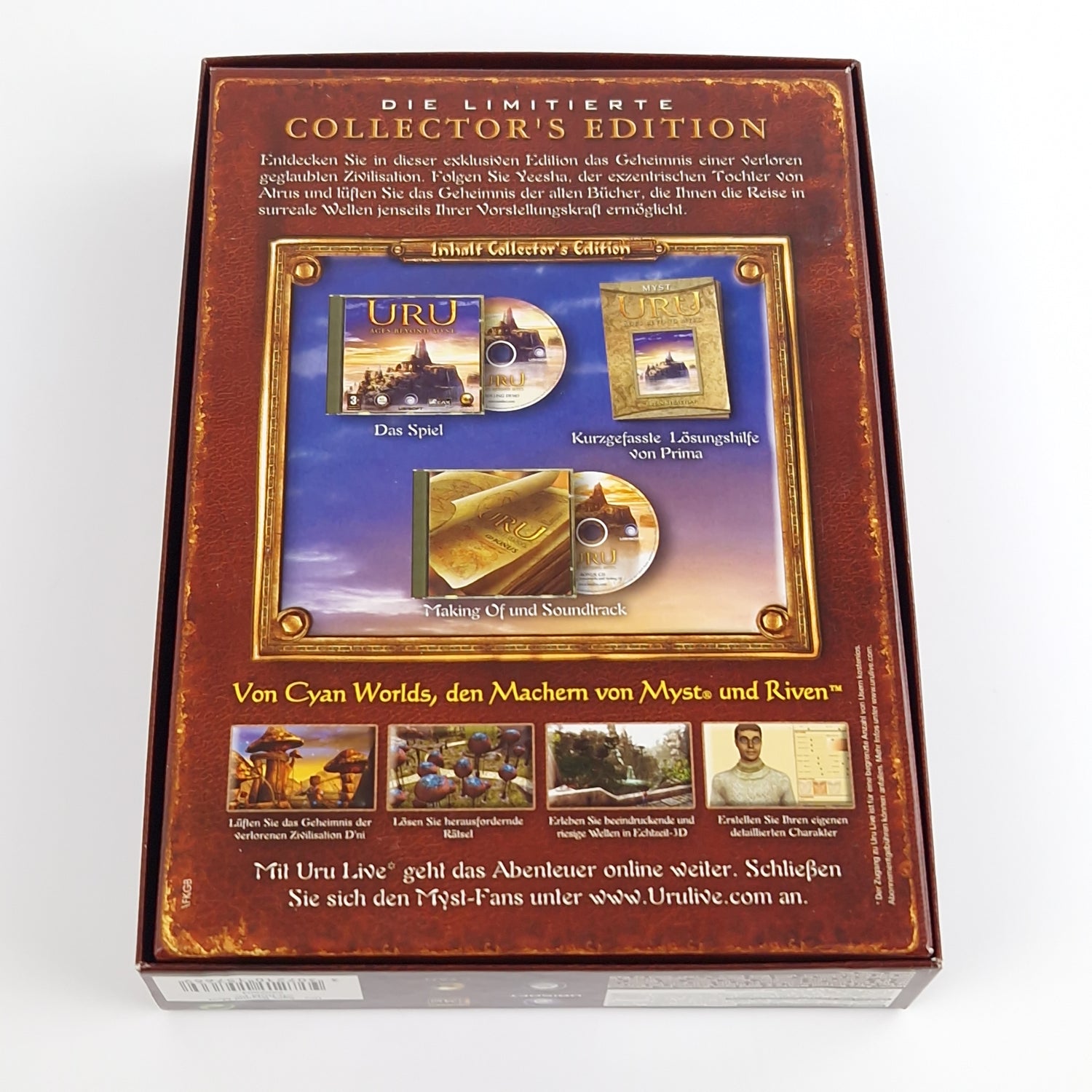 PC Spiel : URU Ages Beyond Myst Collectors Edition - Computer CD-ROM OVP BOX