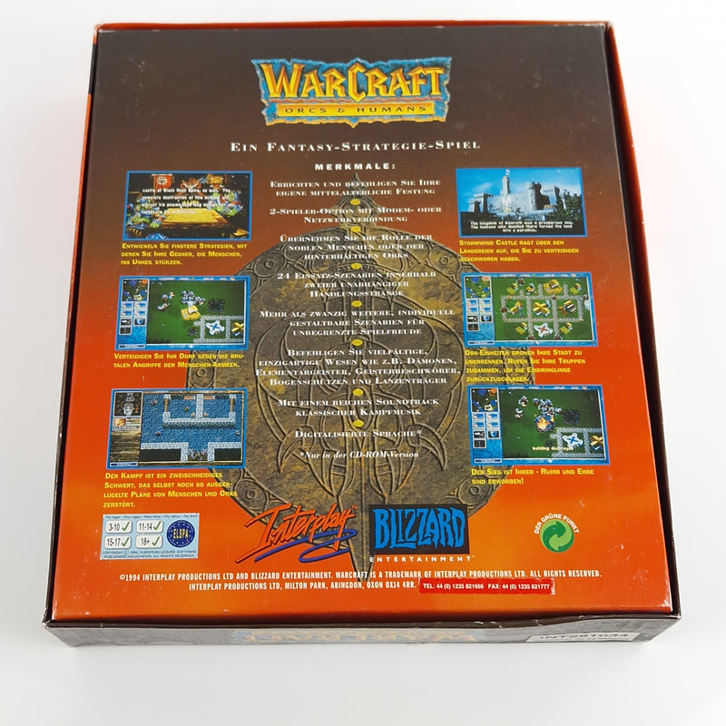 PC Spiel : Warcraft Orcs & Humans - Computer CD-ROM OVP Big BOX DOS 3.5