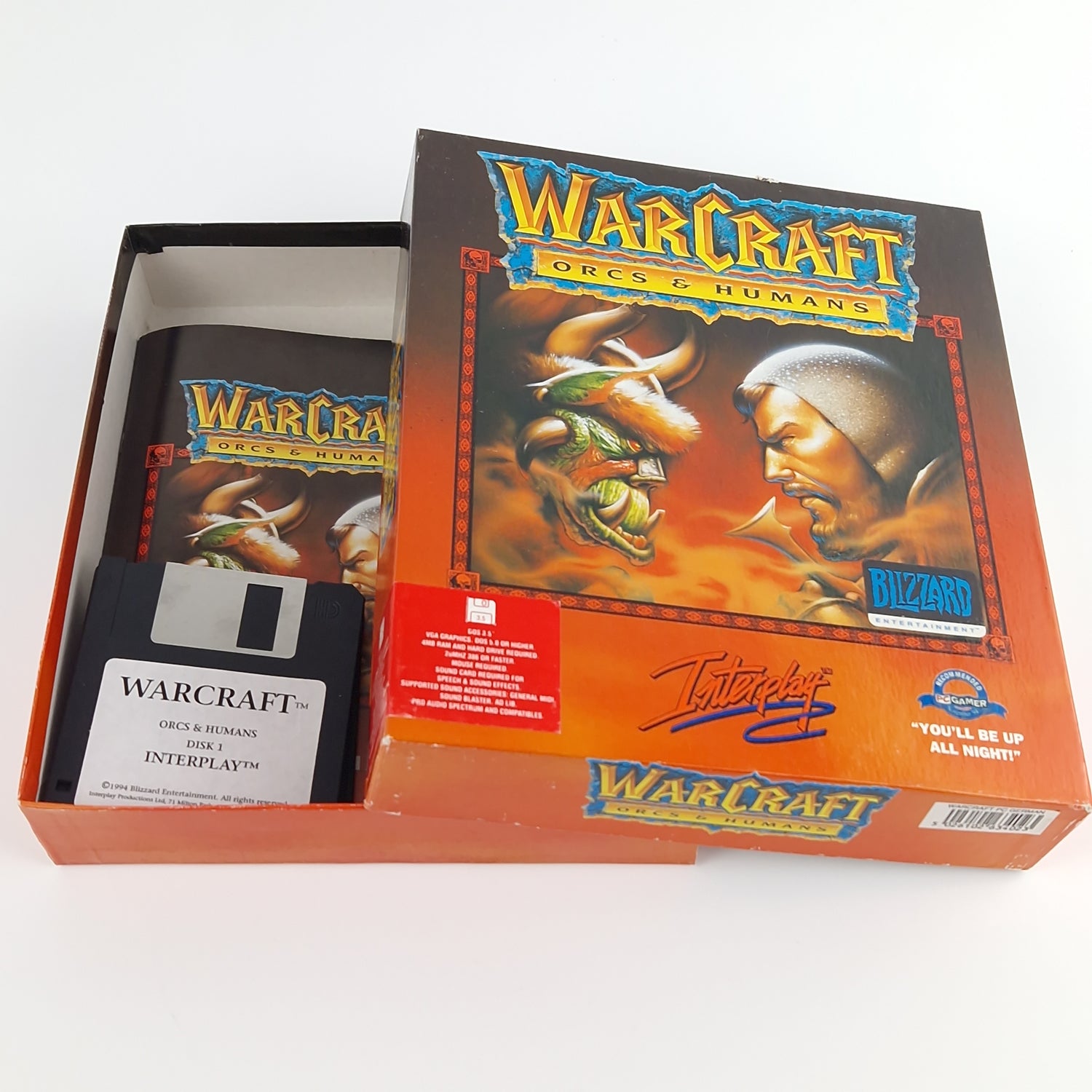 PC Spiel : Warcraft Orcs & Humans - Computer CD-ROM OVP Big BOX DOS 3.5