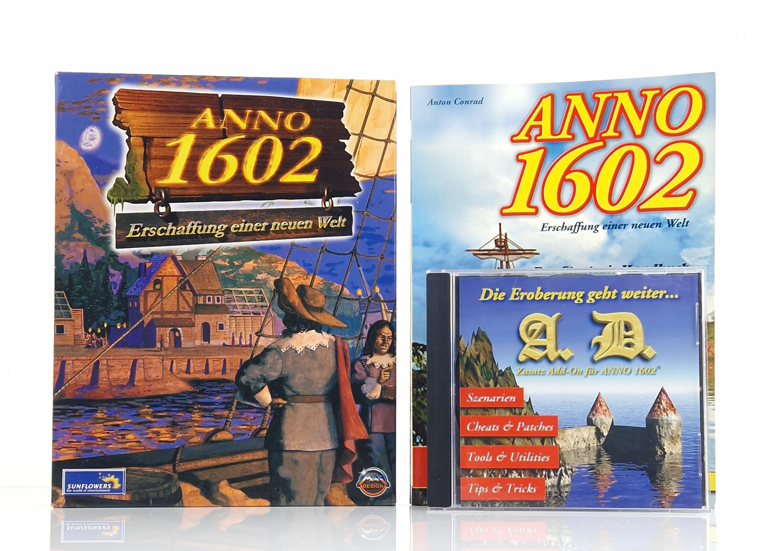 PC Spiel : ANNO 1602 Big Box OVP + Zusatz Addon & Strategie Handbuch