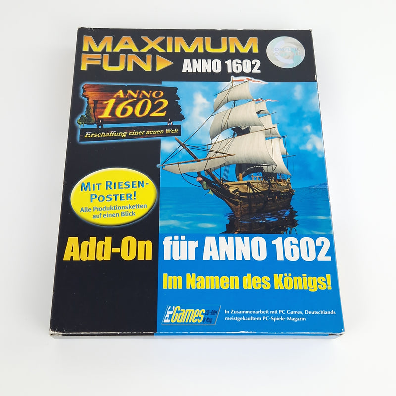 PC Spiel : ANNO 1602 Big Box OVP + Zusatz Addon Im Namen des Königs & Buch Guide