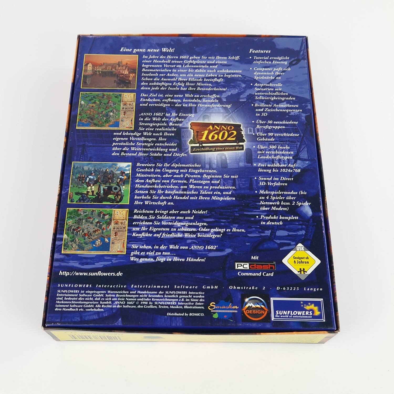 PC Spiel : ANNO 1602 Big Box OVP + Zusatz Addon Im Namen des Königs & Buch Guide