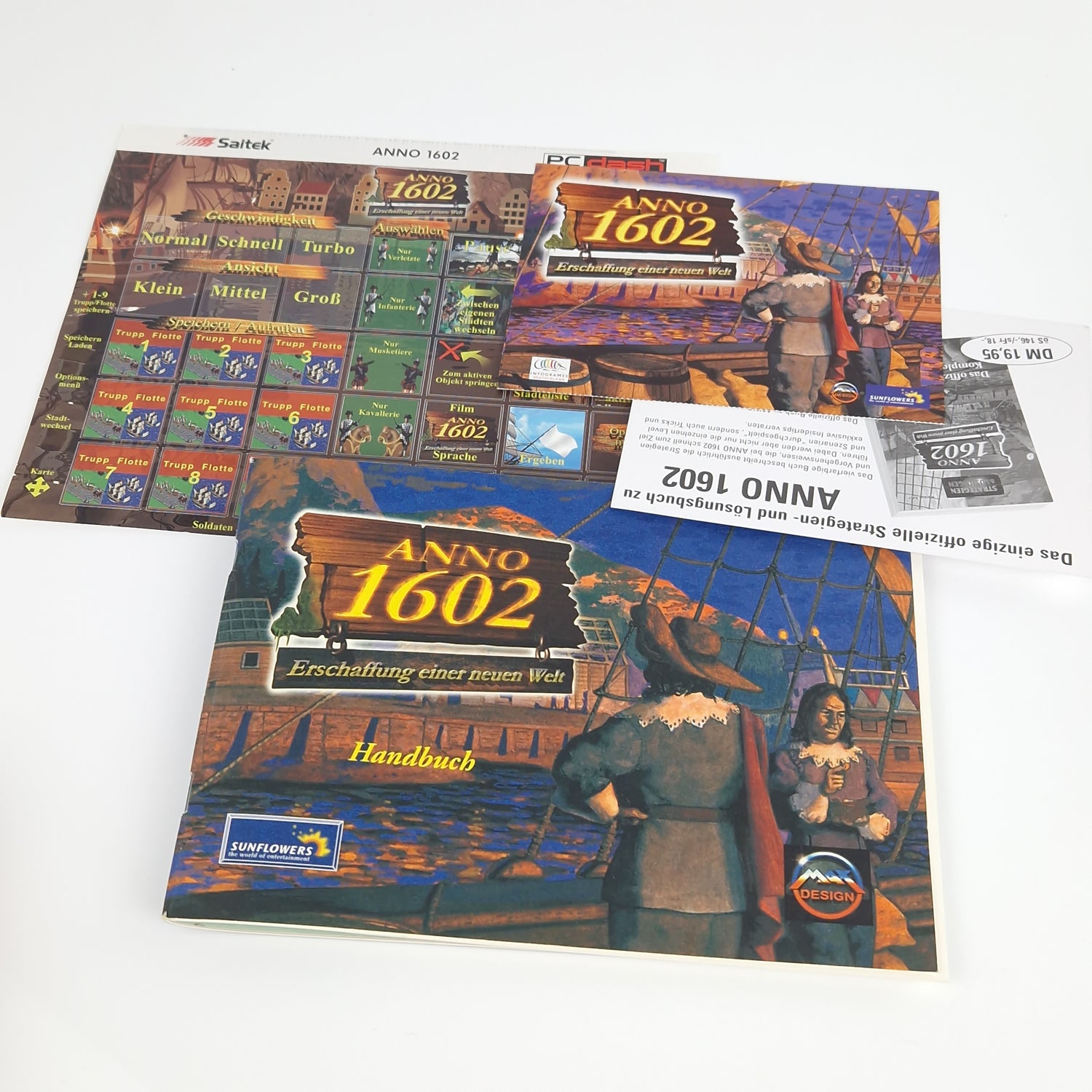 PC Spiel : ANNO 1602 Big Box OVP + Zusatz Addon Im Namen des Königs & Buch Guide