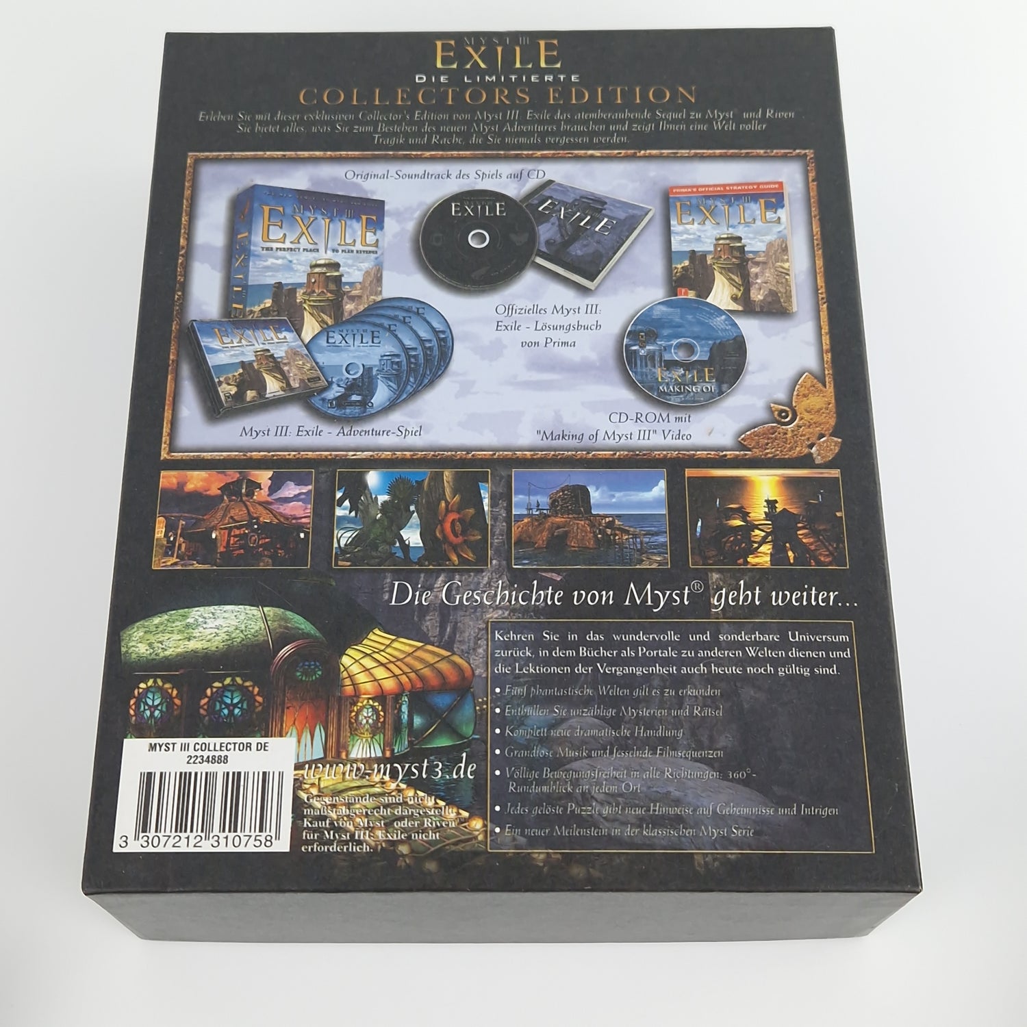 PC Spiel : MYST III Exile Collectors Edition - Computer CD-ROM Big Box OVP PAL