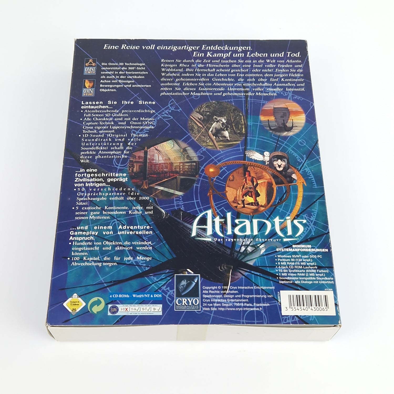 PC Spiel : Atlantis Das sagenhafte Abenteuer - Computer CD-ROM Big Box OVP PAL