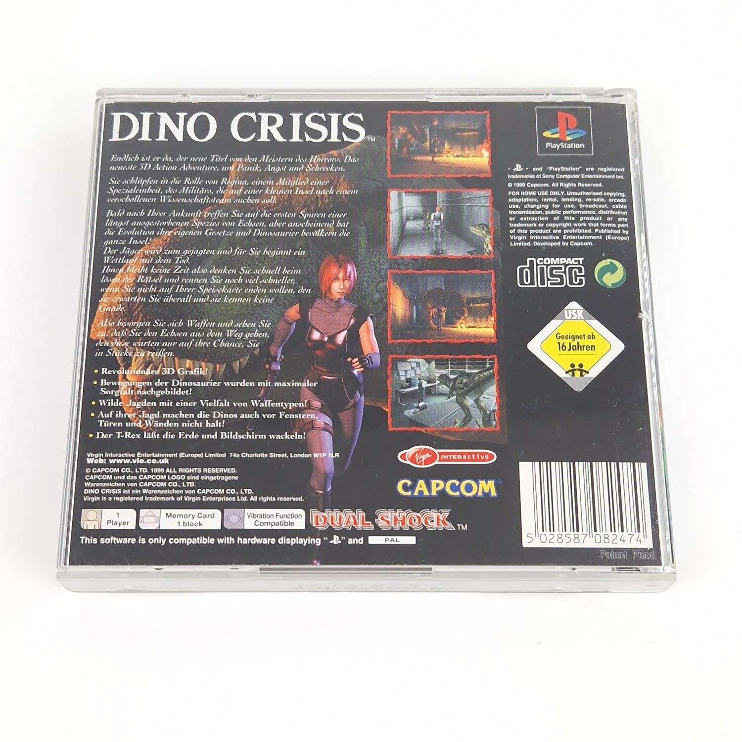 Playstation 1 Spiel : Dino Crisis - Sony PS1 PSX PSone | CD OVP PAL Capcom