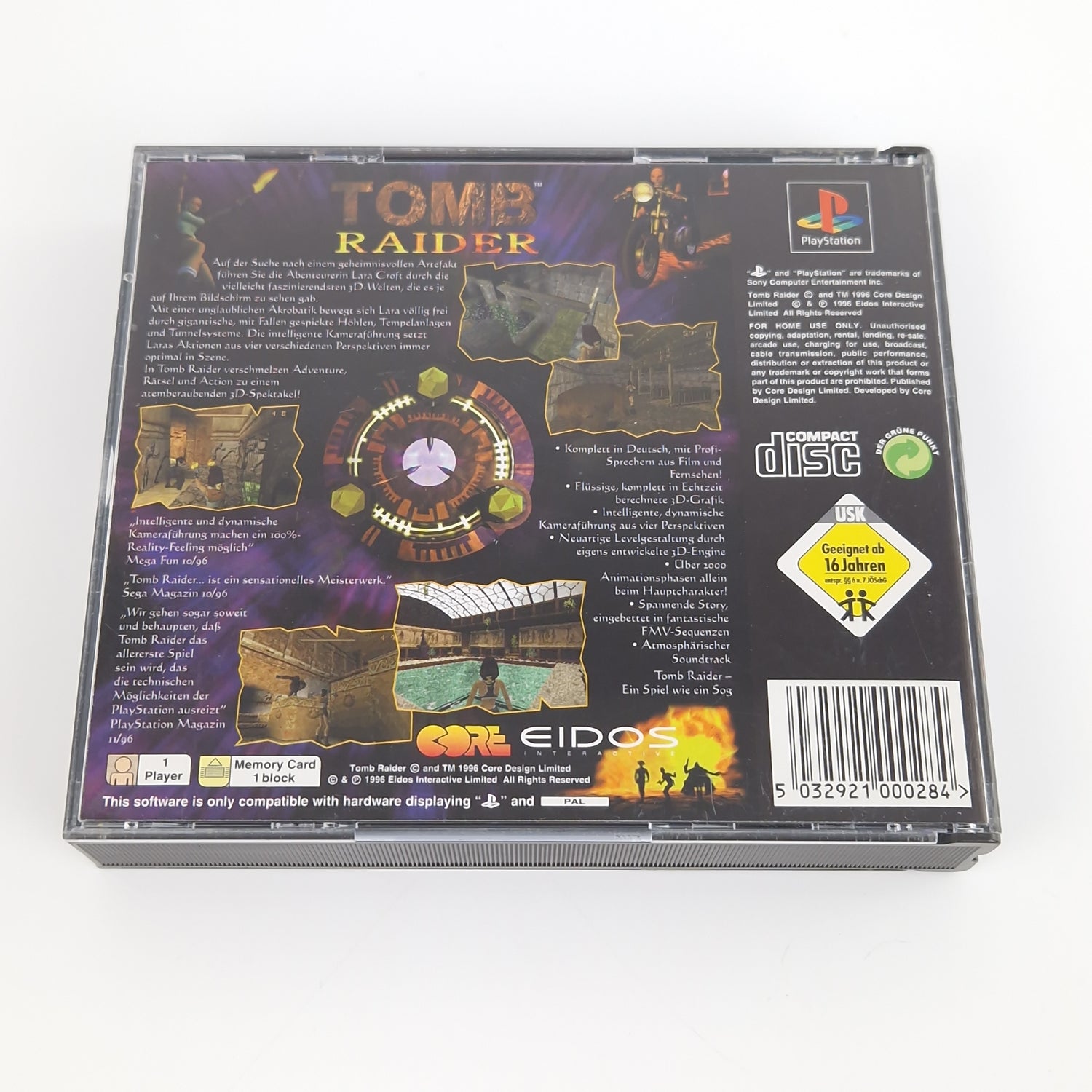 Playstation 1 Spiel :  Tomb Raider featuring Lara Croft - PS1 PSX CD Anl OVP PAL