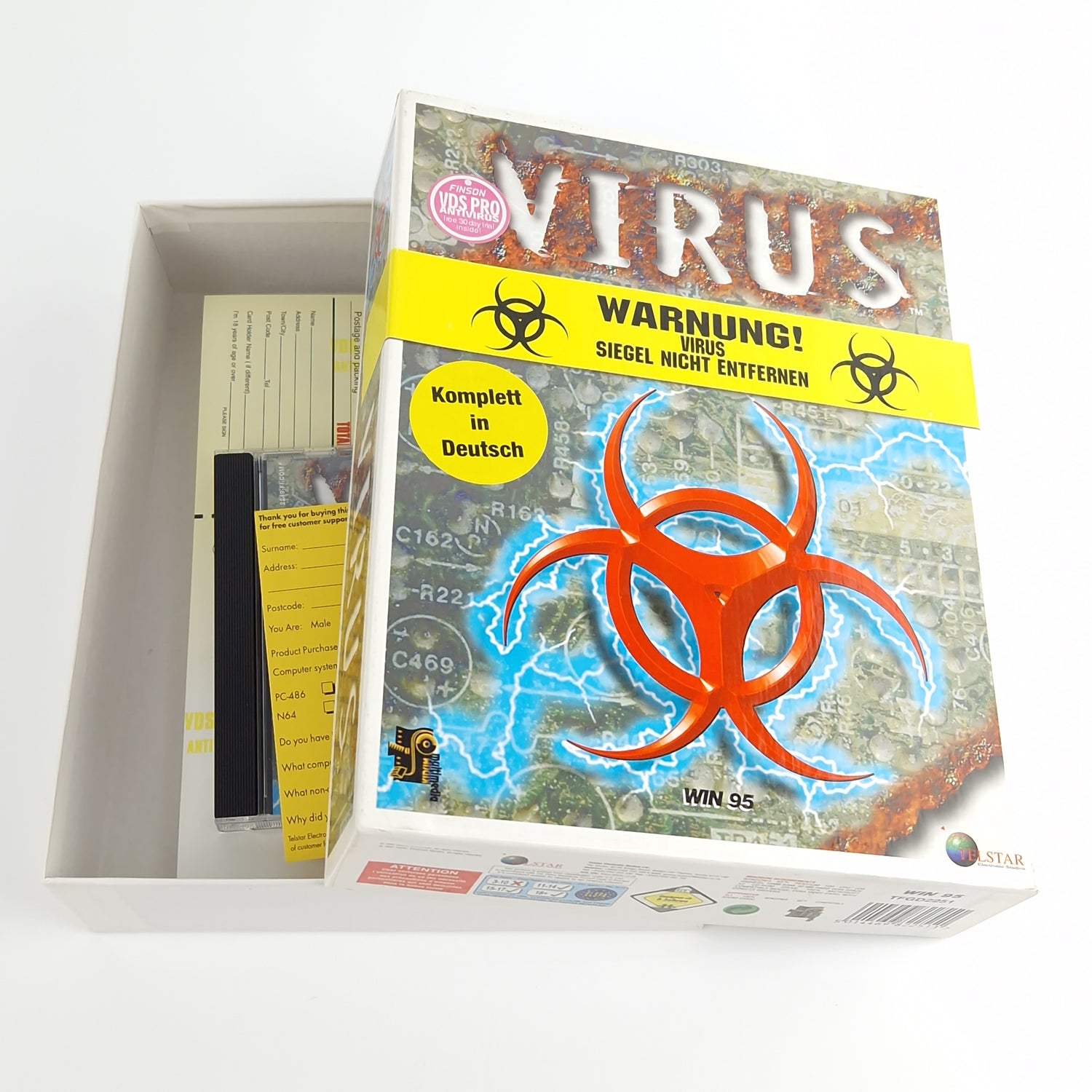 PC Spiel : VIRUS Warnung ! Siegel nicht entfernen - Computer CD-ROM Big Box OVP