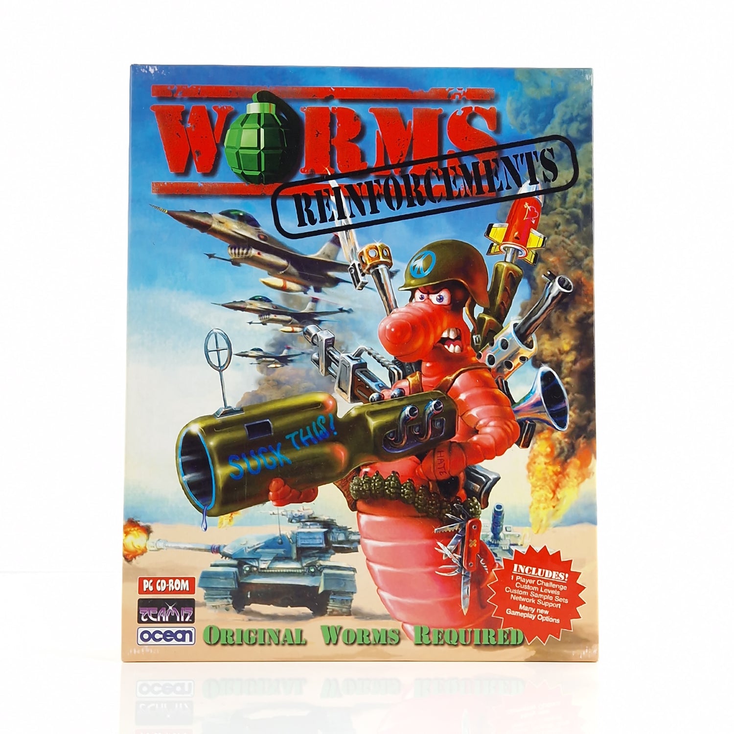 PC Spiel : Worms Reinforcements - Computer CD-ROM Big Box OVP Eurobox | PAL