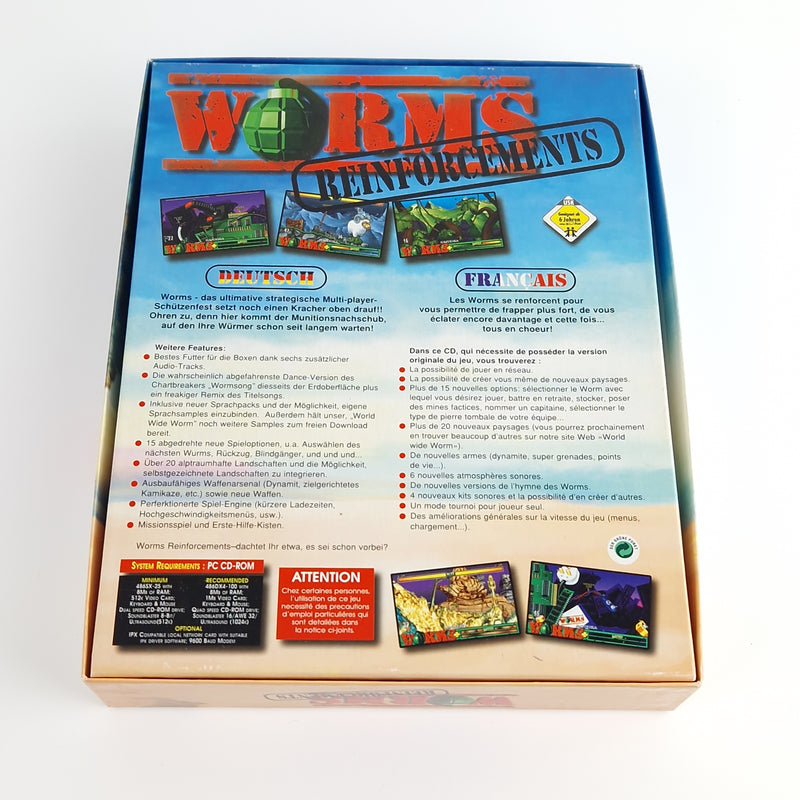 PC Spiel : Worms Reinforcements - Computer CD-ROM Big Box OVP Eurobox | PAL