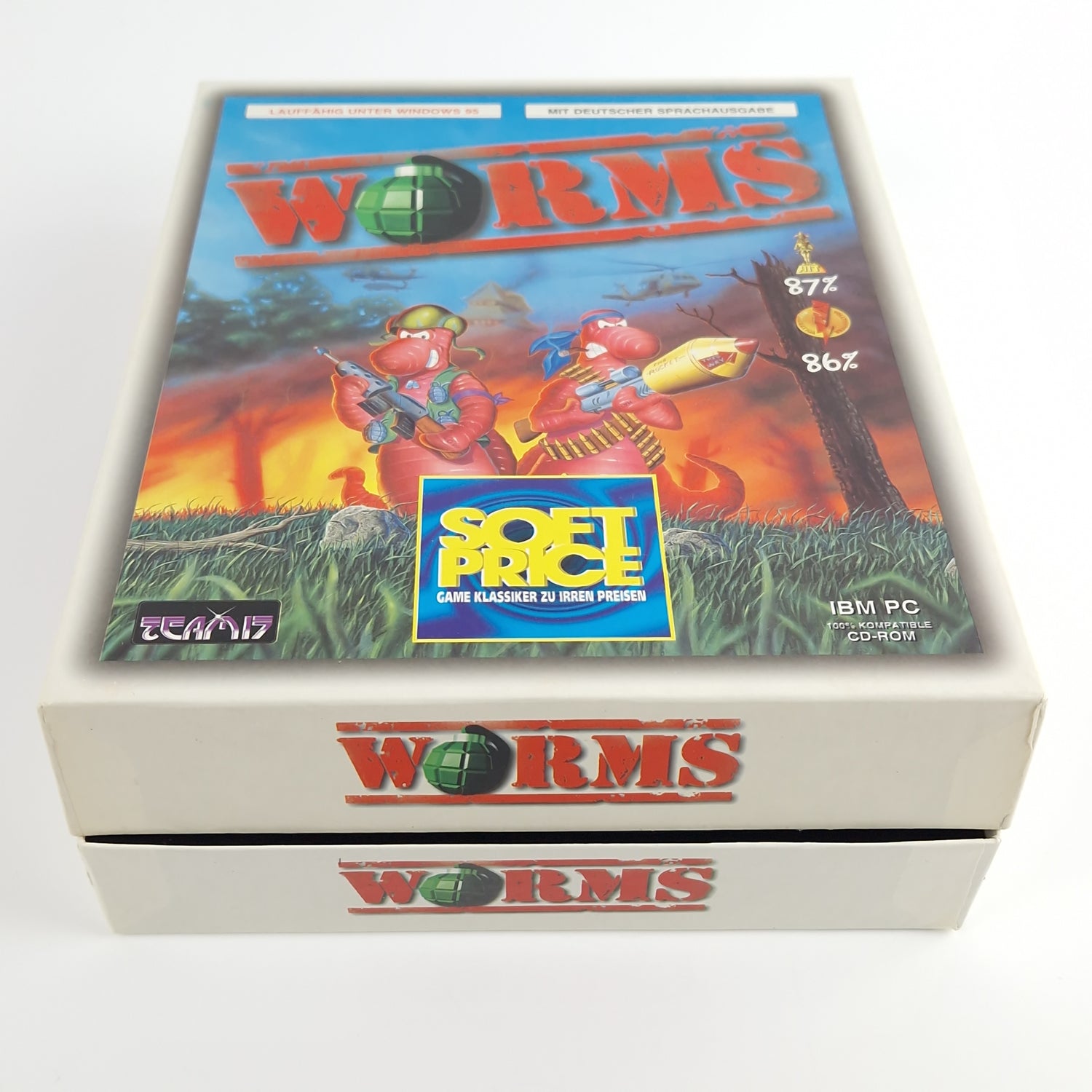 PC Spiel : Worms - Computer CD-ROM Big Box OVP Eurobox | PAL