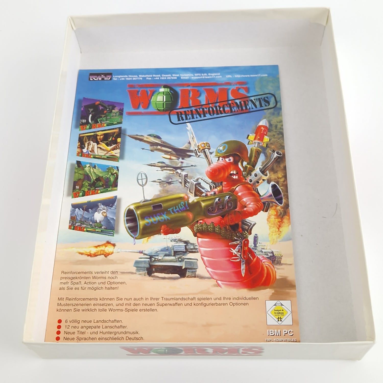 PC Spiel : Worms - Computer CD-ROM Big Box OVP Eurobox | PAL