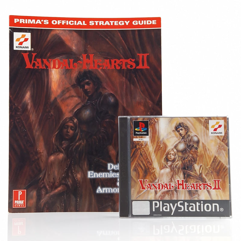 Playstation 1 Spiel : Vandal Hearts II + Demo & official Strategy Guide - PS1