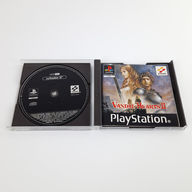 Playstation 1 Spiel : Vandal Hearts II + Demo & official Strategy Guide - PS1