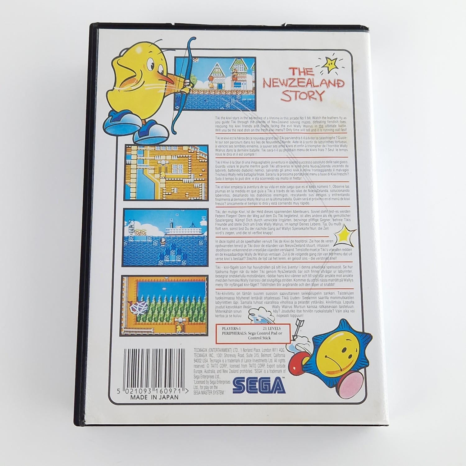 Sega Master System Spiel : The Newzealand Story - Modul OVP ohne Anleitung MS