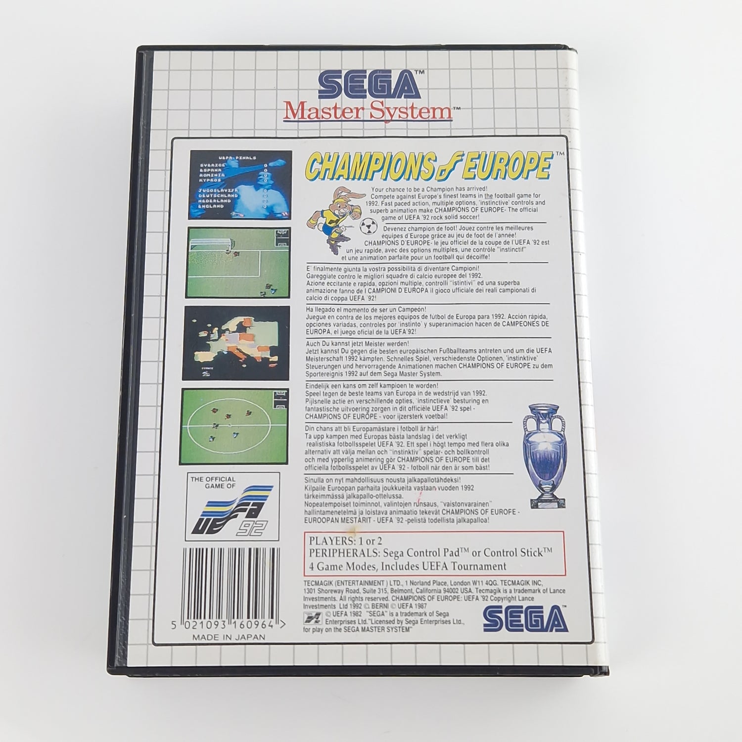 Sega Master System Spiel : Champions of Europe - Modul Anl. OVP | MS Fußball PAL