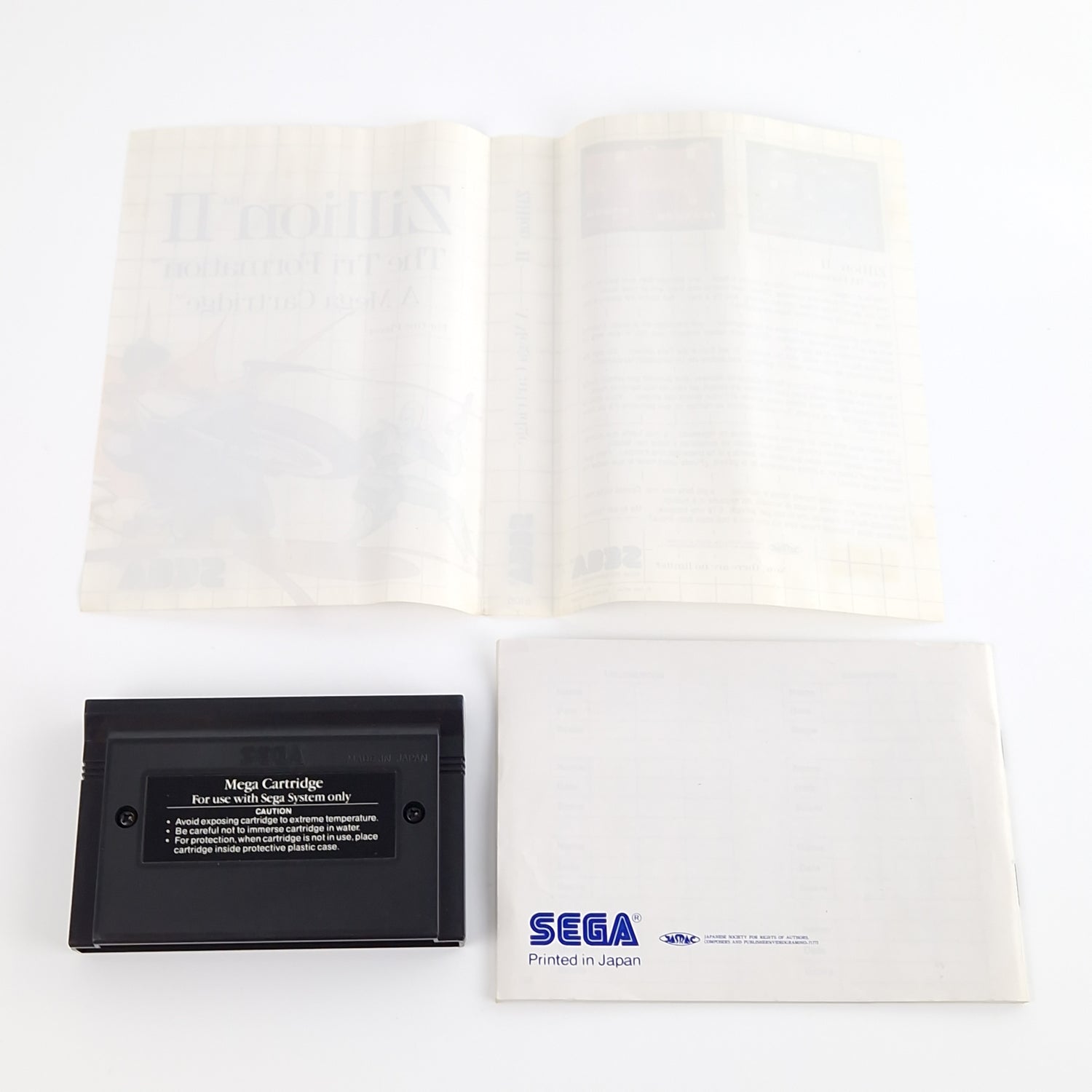 Sega Master System Spiel : Zillion II The Tri Formation - Modul Anleitung OVP