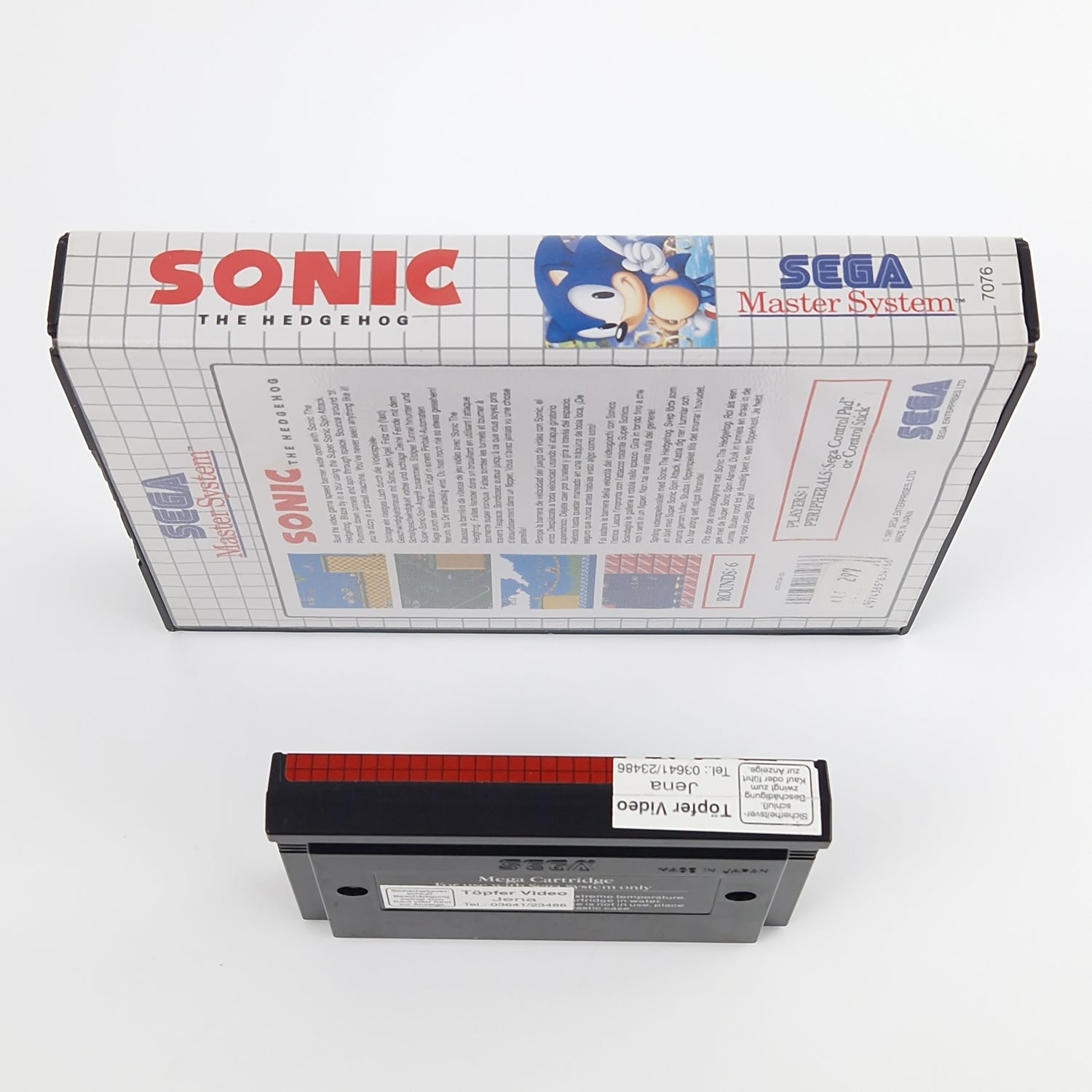 Sega Master System Spiel : Sonic The Hedgehog - Modul Anleitung OVP | MS PAL