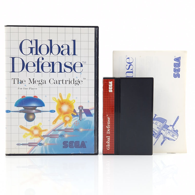 Sega Master System Spiel : Global Defense - Modul Anleitung OVP | MS PAL