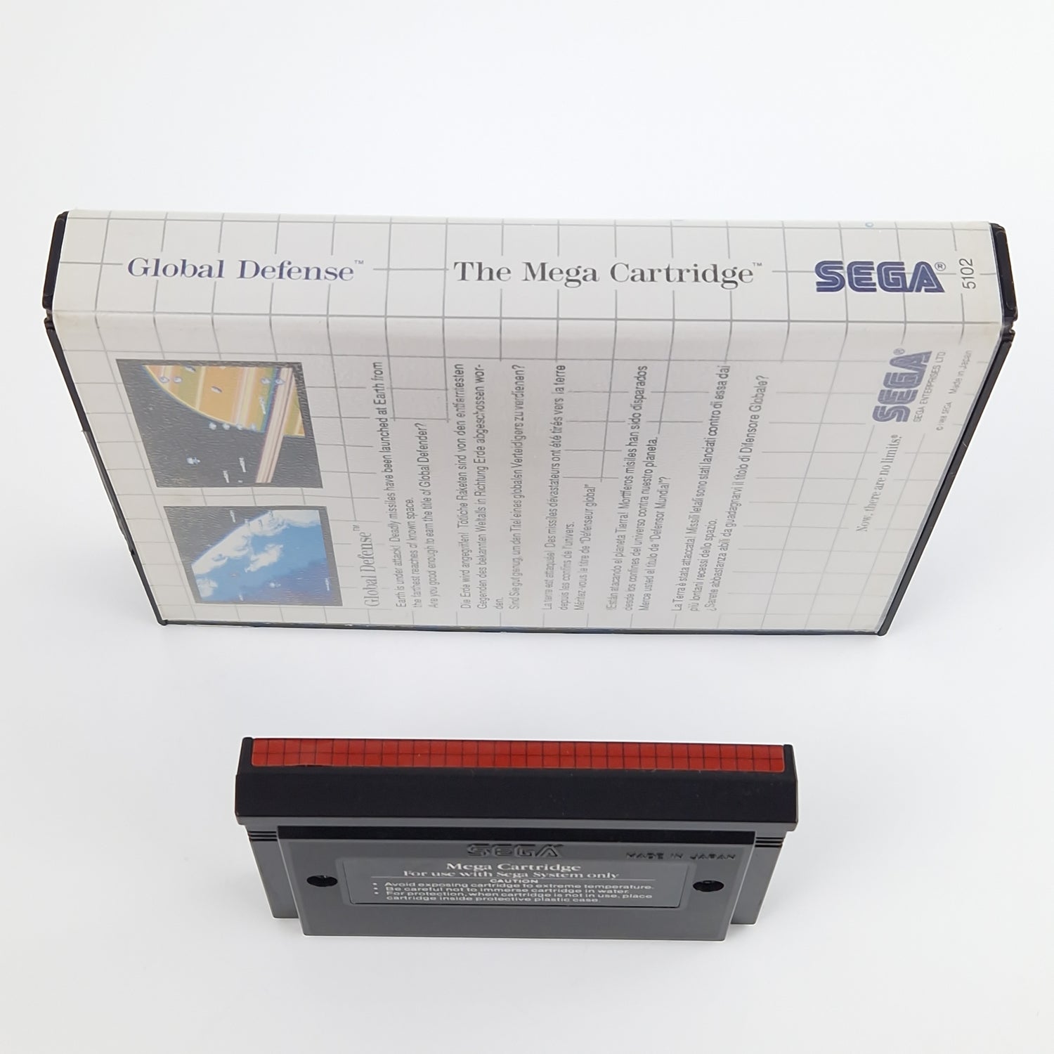 Sega Master System Spiel : Global Defense - Modul Anleitung OVP | MS PAL