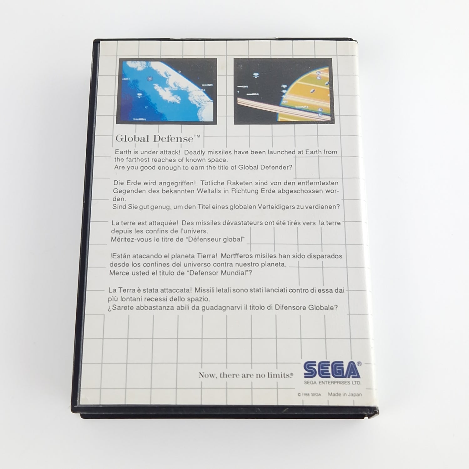 Sega Master System Spiel : Global Defense - Modul Anleitung OVP | MS PAL