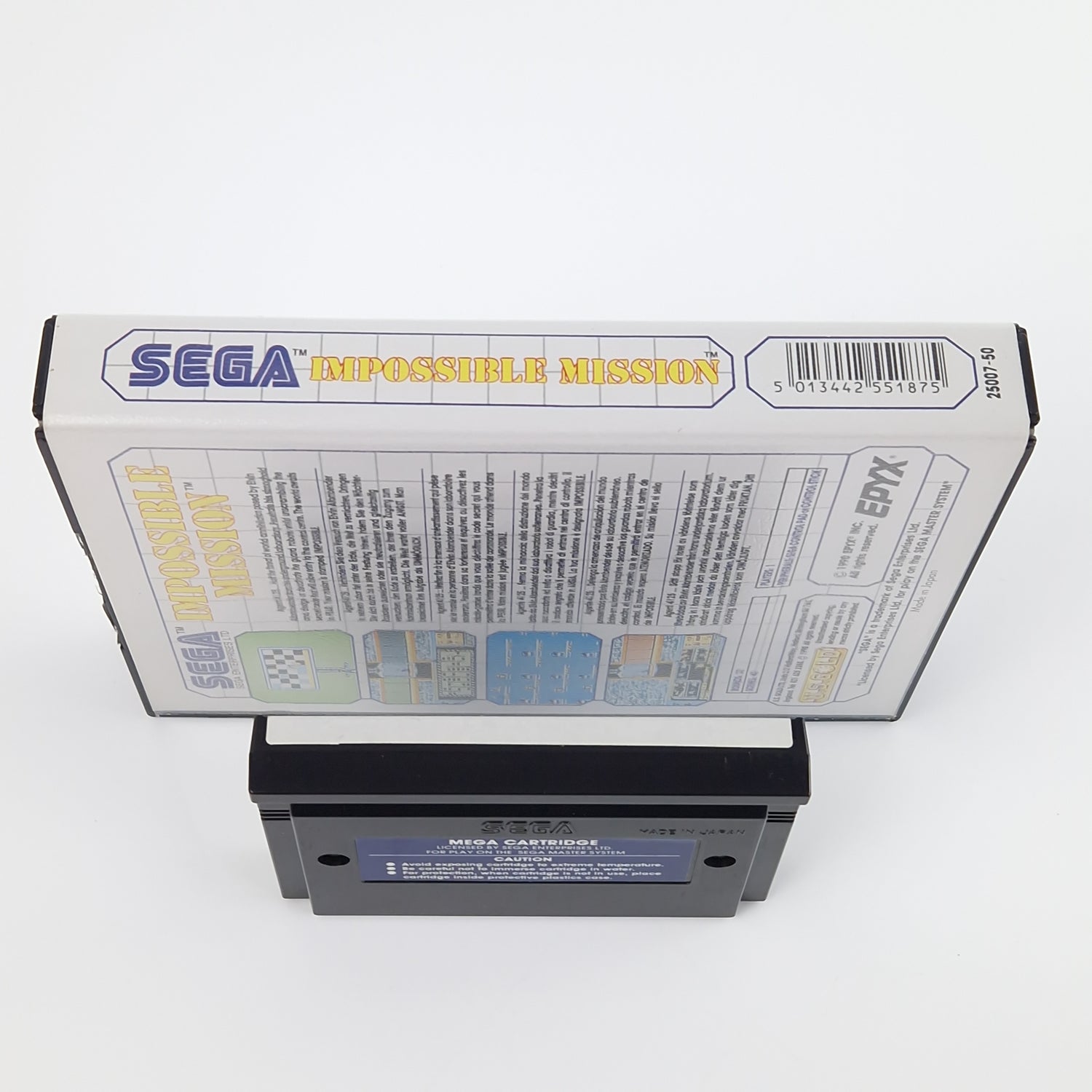 Sega Master System Spiel : Impossible Mission - Modul Anleitung OVP | MS PAL