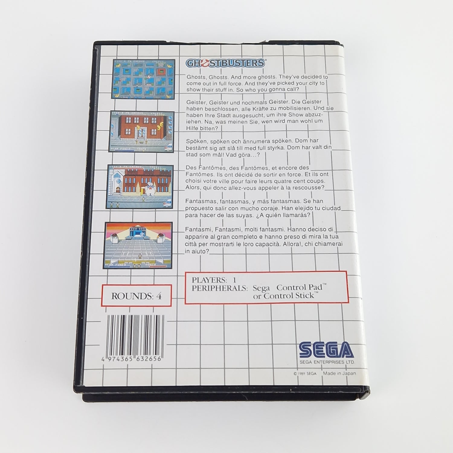 Sega Master System Spiel : Ghostbusters - Modul Anleitung OVP | MS PAL Cartridge