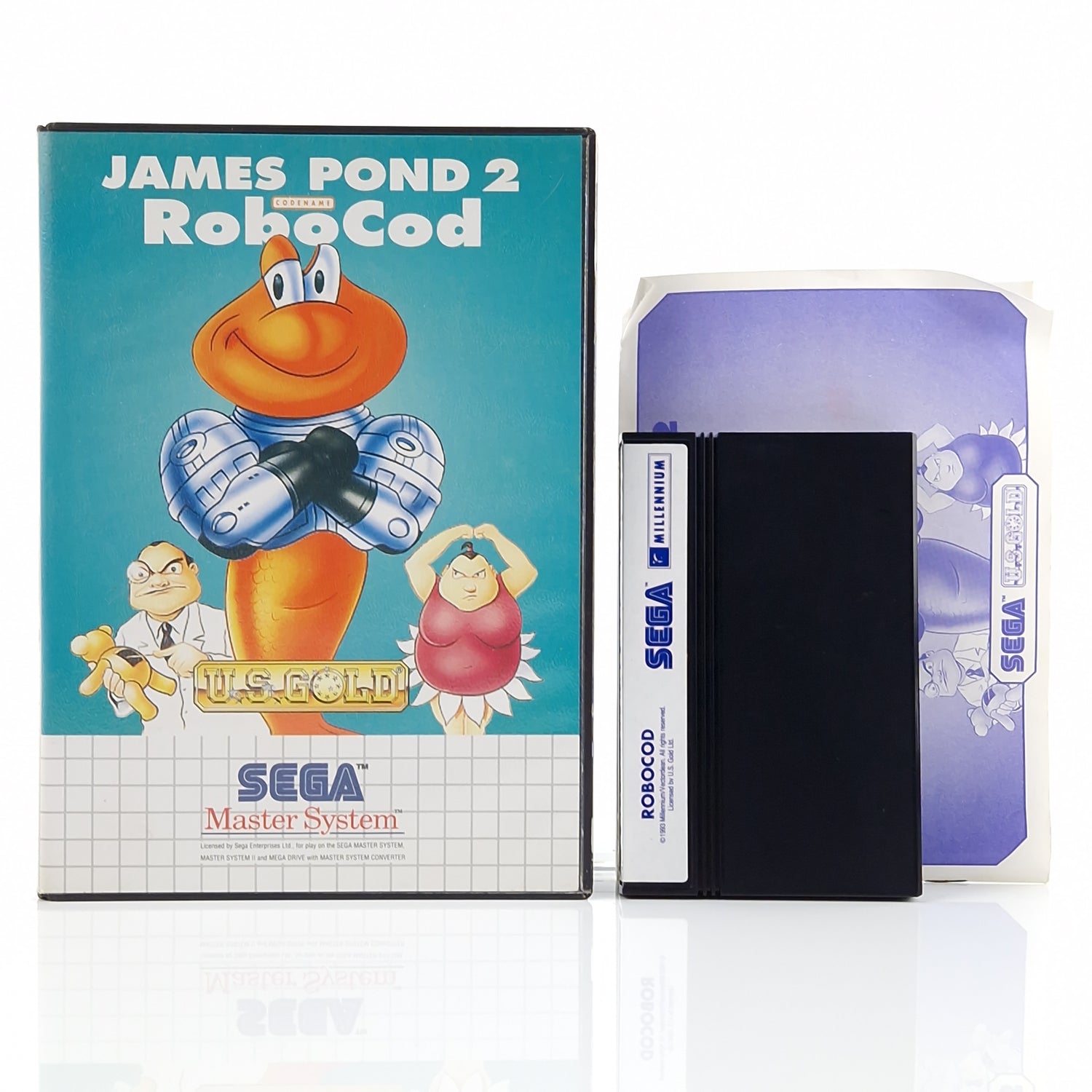 Sega Master System Spiel : James Pond 2 Robocod - Modul Anleitung OVP | MS PAL