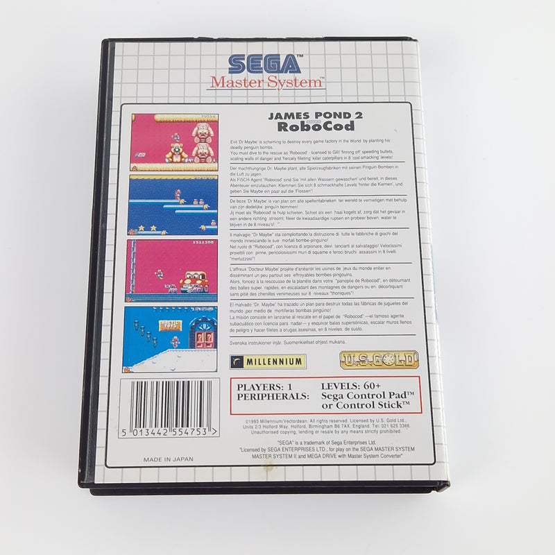 Sega Master System Spiel : James Pond 2 Robocod - Modul Anleitung OVP | MS PAL