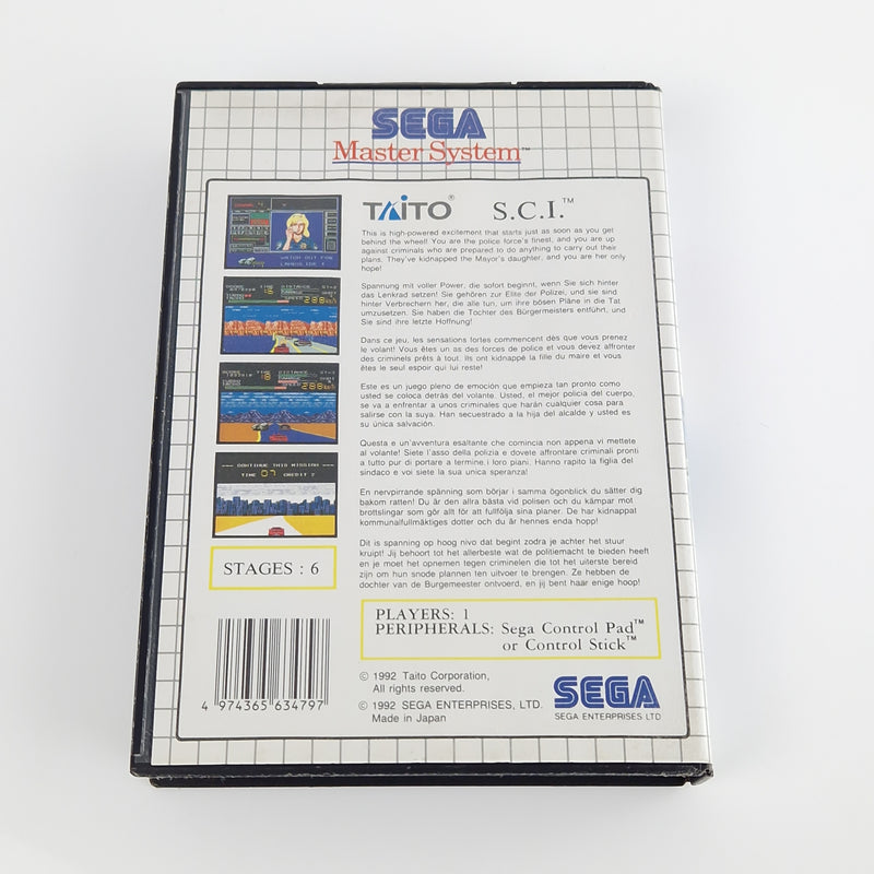 Sega Master System Spiel : Special Criminal Investigation - Modul OVP MS PAL