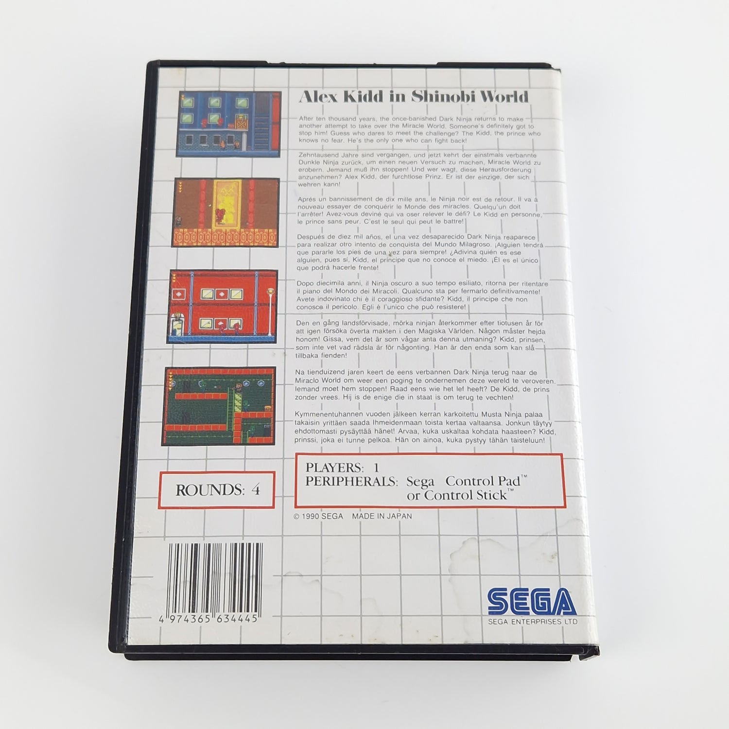 Sega Master System Spiel : Alex Kidd in Shinobi World - Modul OVP MS PAL