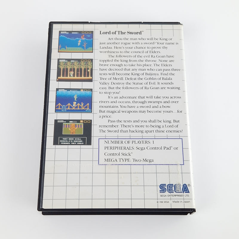 Sega Master System Spiel : Lord of the Sword - Modul OVP MS PAL