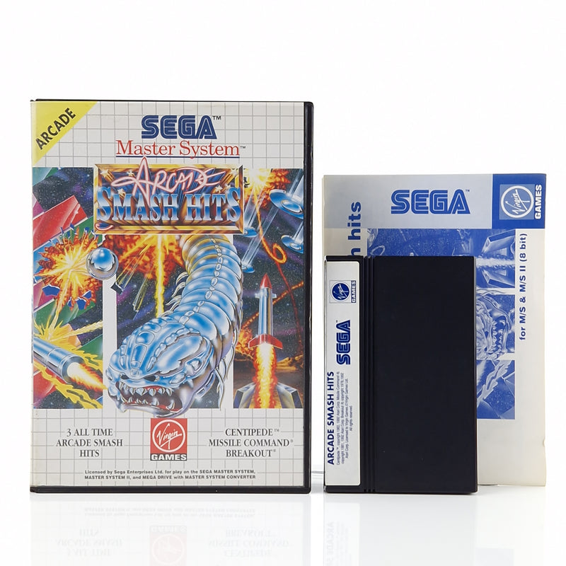 Sega Master System Spiel : Arcade Smash Hits - Modul OVP Anleitung PAL Cartridge