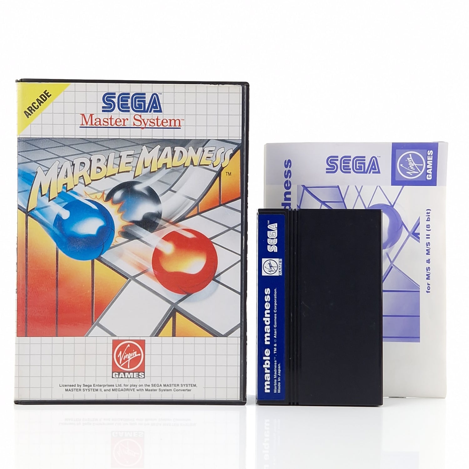 Sega Master System Spiel : Marble Madness - Modul OVP Anleitung PAL Cartridge