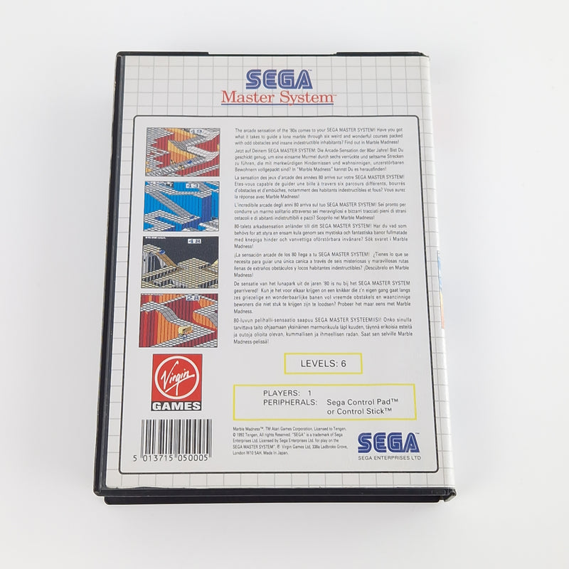 Sega Master System Spiel : Marble Madness - Modul OVP Anleitung PAL Cartridge