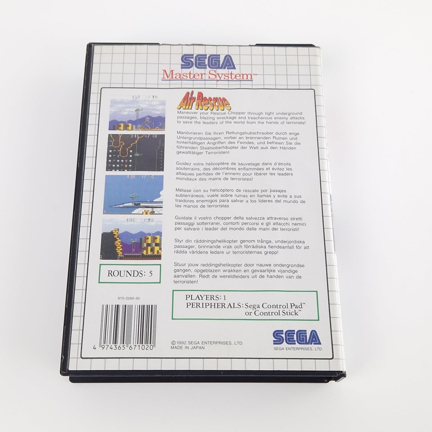 Sega Master System Spiel : Air Rescue - Modul OVP Anleitung PAL MS Cartridge