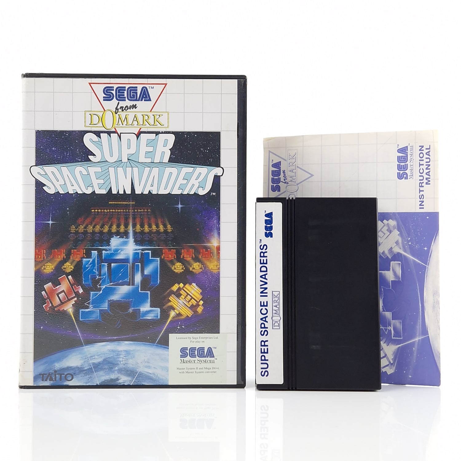 Sega Master System Spiel : Super Space Invaders - Modul OVP Anleitung | PAL MS