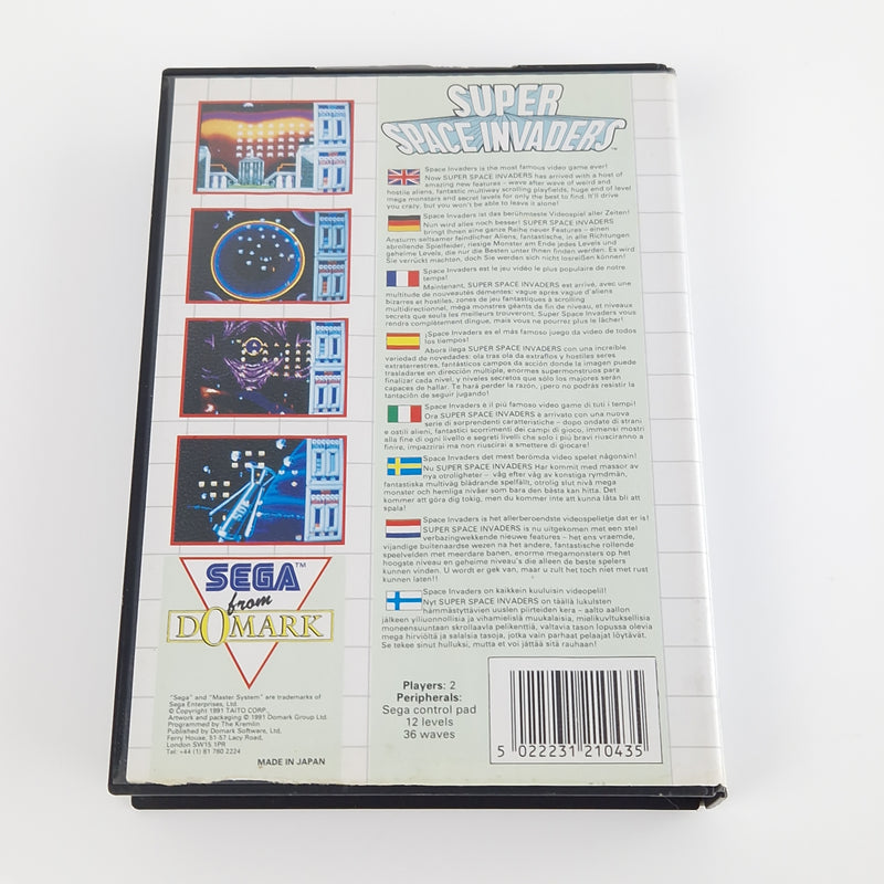 Sega Master System Spiel : Super Space Invaders - Modul OVP Anleitung | PAL MS