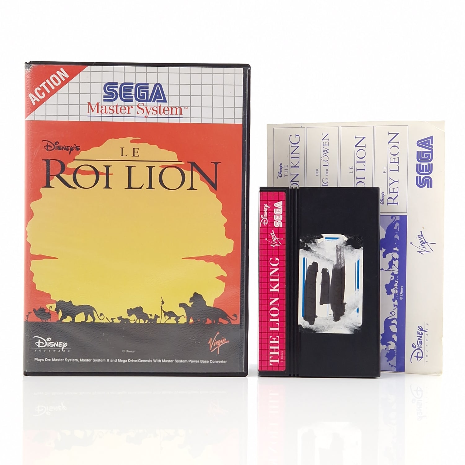 Sega Master System Spiel : Le Roi Lion - Modul OVP Anleitung | PAL MS