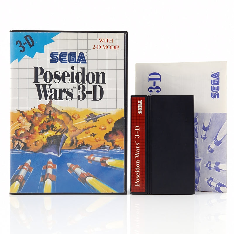 Sega Master System Spiel : Poseidon Wars 3-D - Modul OVP Anleitung | PAL MS