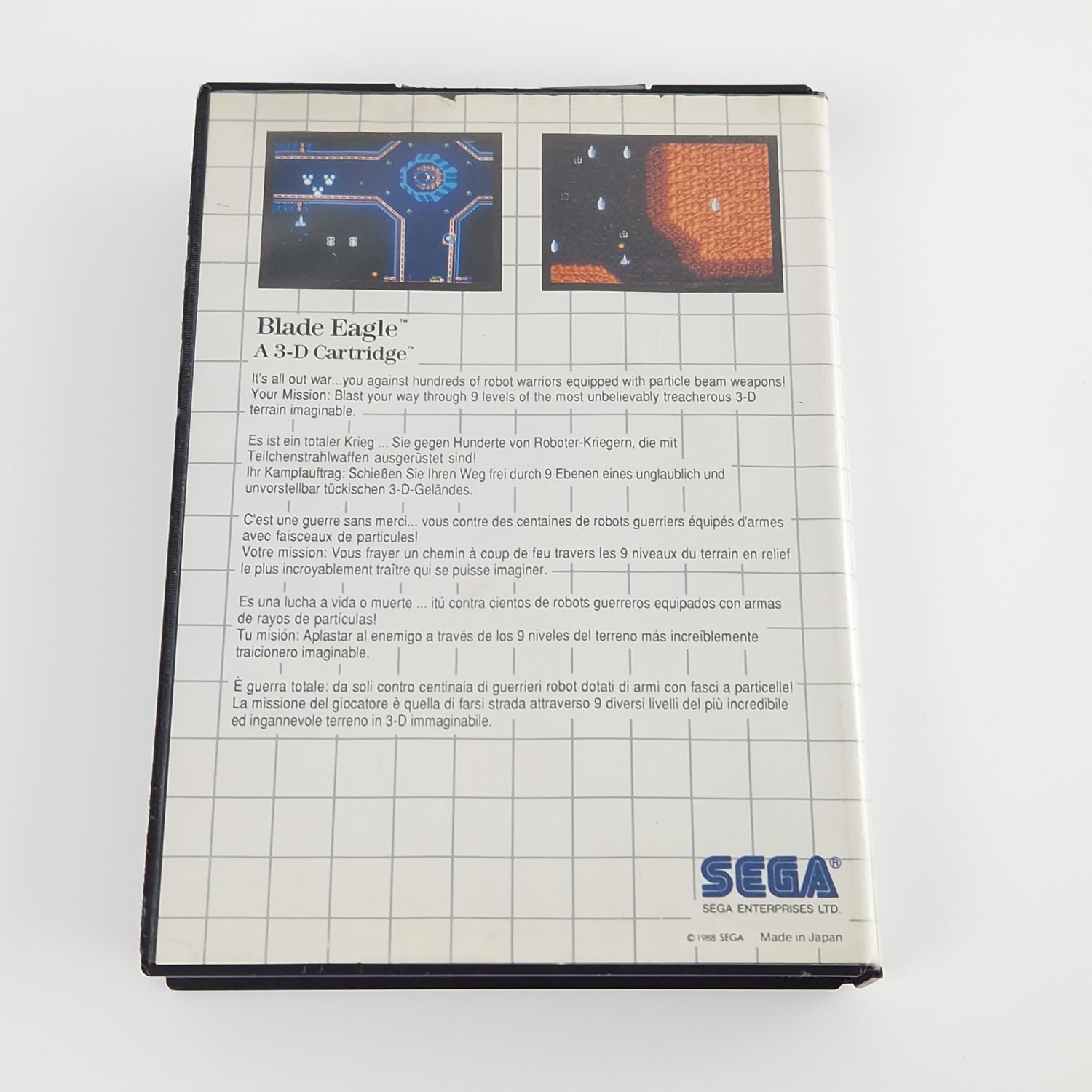 Sega Master System Spiel : Blade Eagle 3-D - Modul OVP Anleitung | PAL MS