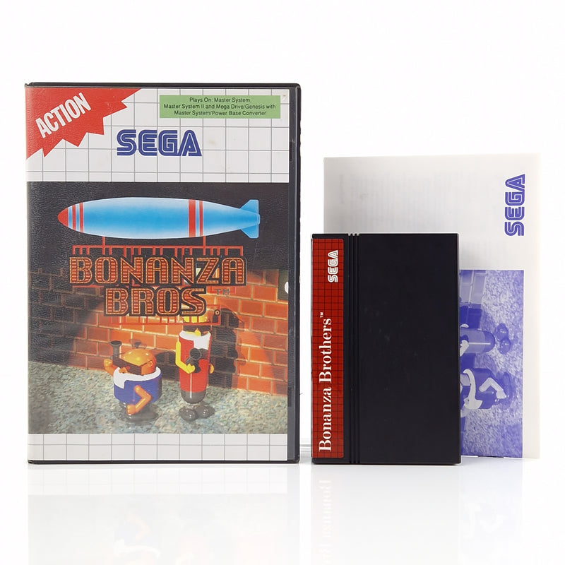 Sega Master System Spiel : Bonanza Bros - Modul OVP Anleitung | PAL MS